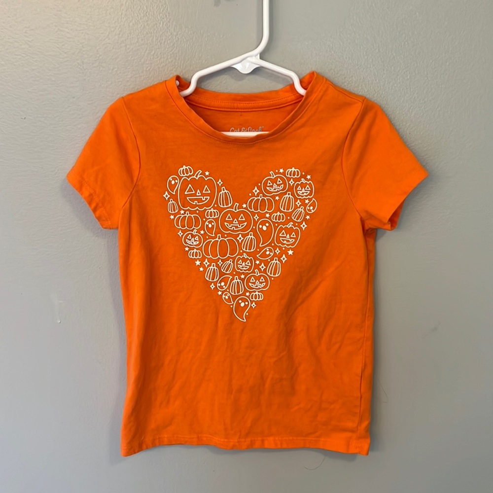Girls cat and jack XS 4/5 Halloween tshirt